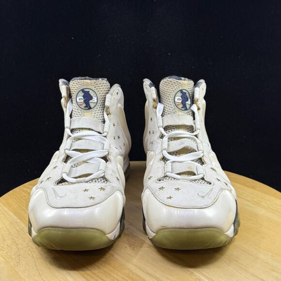 Nike Barkley Posite Max Men\'s Size 8 White & Metallic Silver 588527-100 Rare main image 5